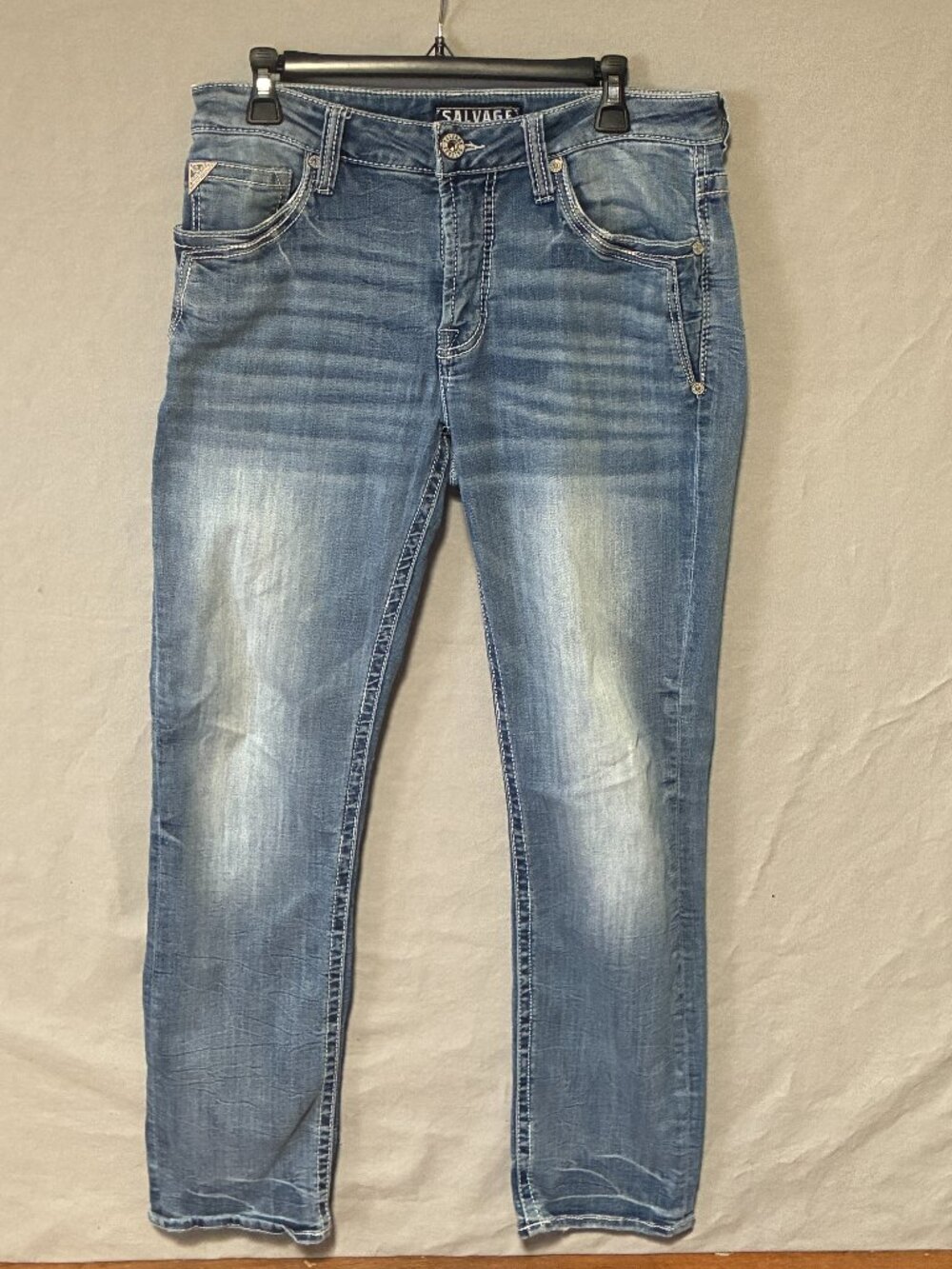 Buckle Salvage Mayhem Straight Jeans Men 33x32 Denim Stretch Fade Y2K Grunge...